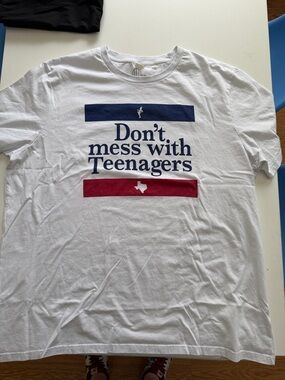 My chemical romance Don't Mess With Teenagers White Graphic Tee